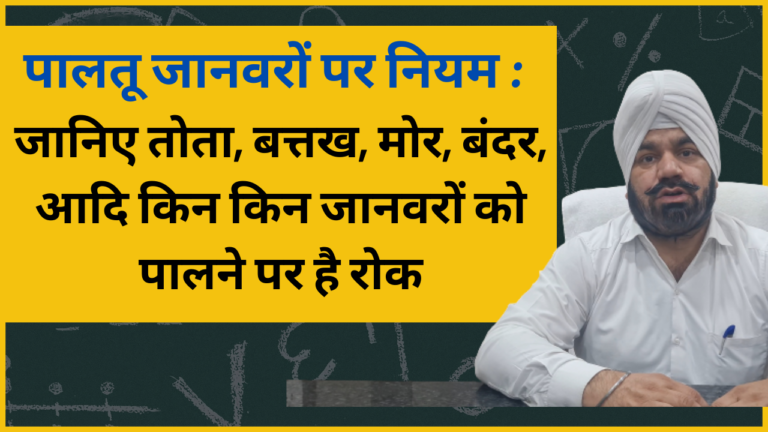 पालतू जानवरों पर नियम : जानिए तोता, बत्तख, मोर, बंदर, आदि किन किन जानवरों को पालने पर है रोक